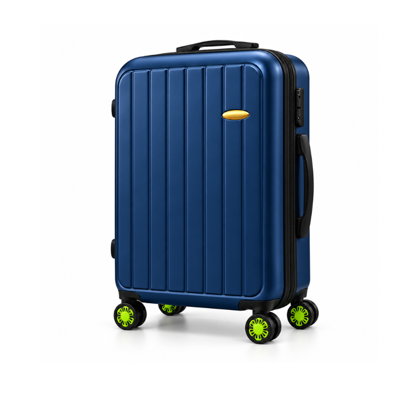 4-Piece Hard Shell Luggage Set with Wheels – Matte Dark Blue, 20/24/28/32 Inch