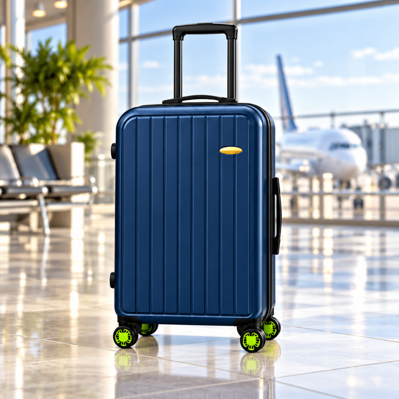 4-Piece Hard Shell Luggage Set with Wheels – Matte Dark Blue, 20/24/28/32 Inch