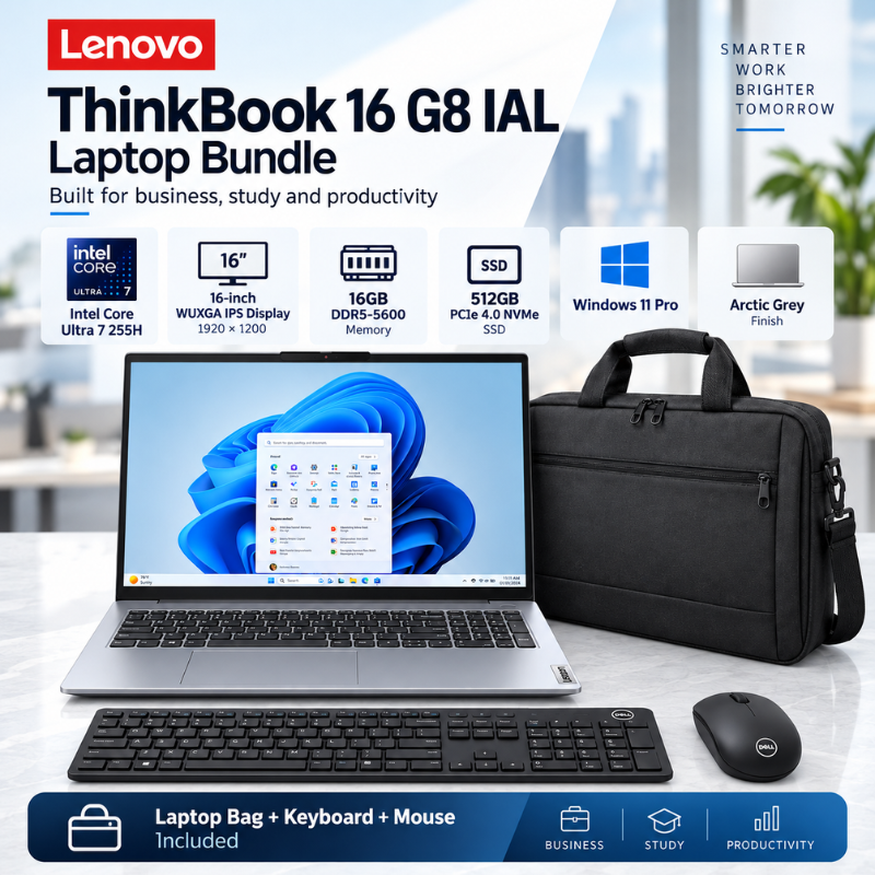 Lenovo ThinkBook 16 G8 Ultra 7 16GB 512GB Laptop Bundle