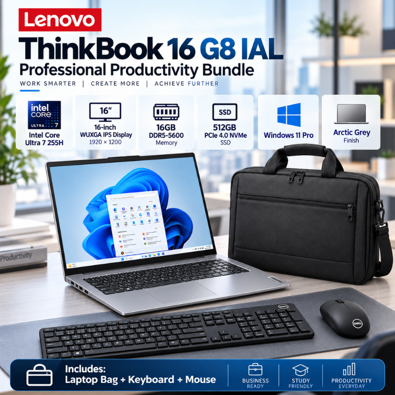 Lenovo ThinkBook 16 G8 Ultra 7 16GB 512GB Laptop Bundle