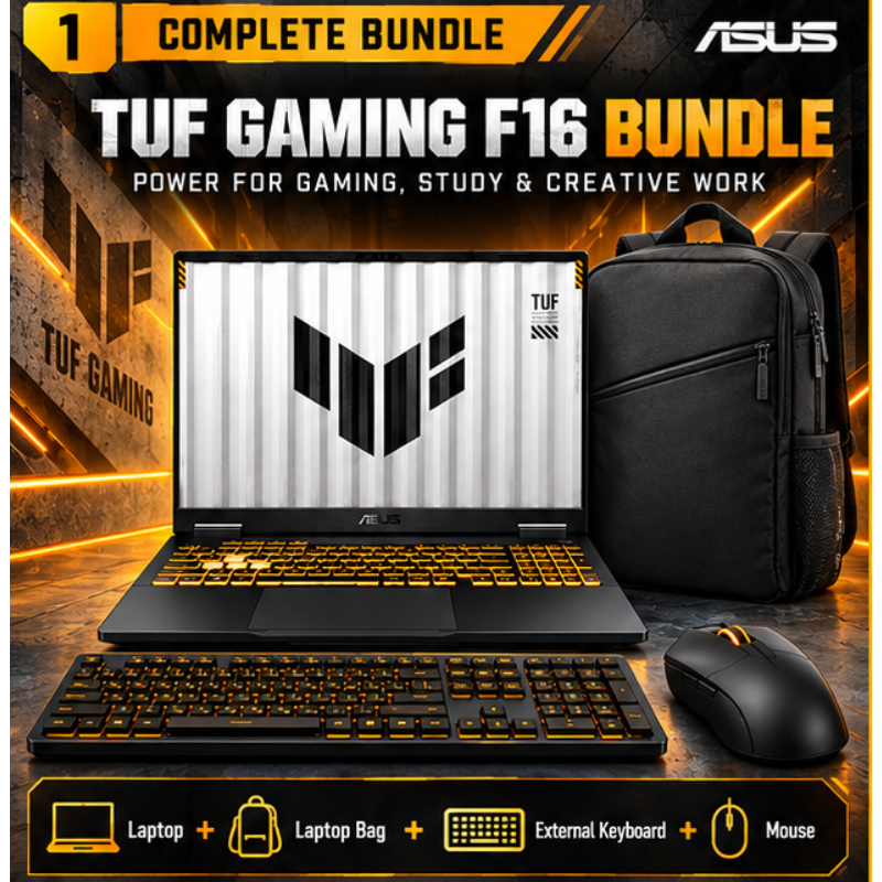 ASUS TUF Gaming F16 i7 RTX 5060 Laptop Bundle