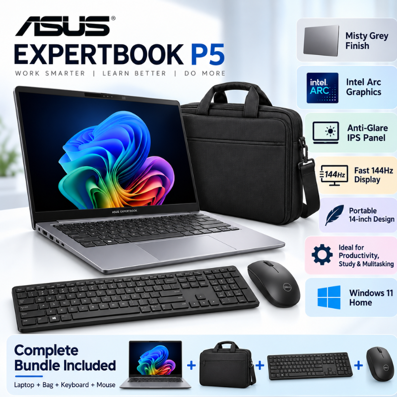 ASUS ExpertBook P5 Ultra 7 Laptop Bundle 32GB 512GB