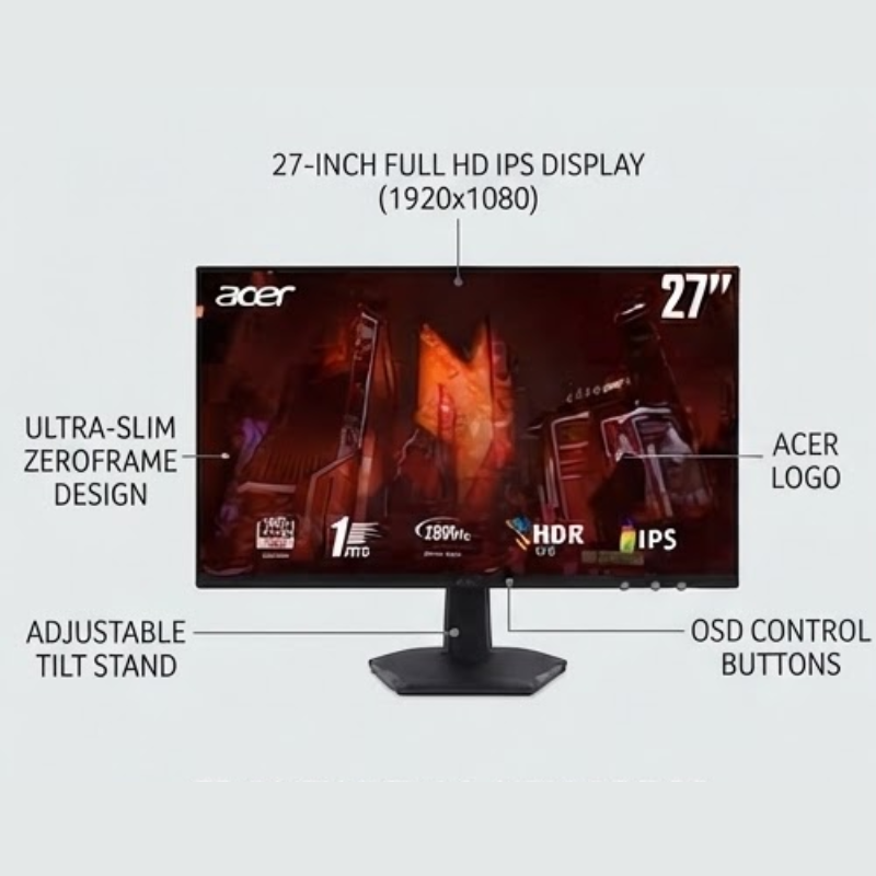 ACER NITRO VG270 27IN IPS FHD GAMING MONITOR