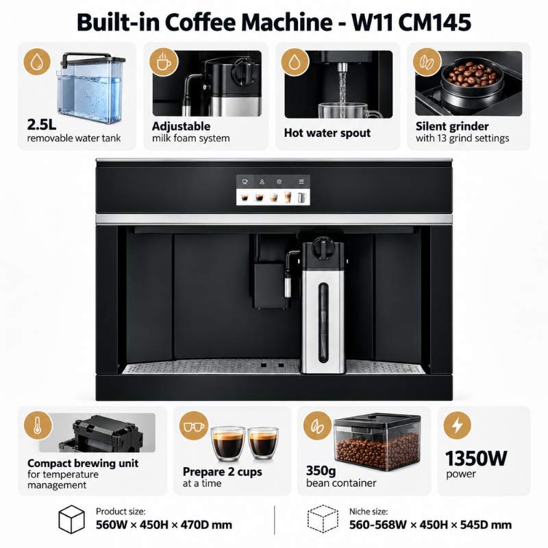 Built-In Automatic Coffee Machine – W11 CM145