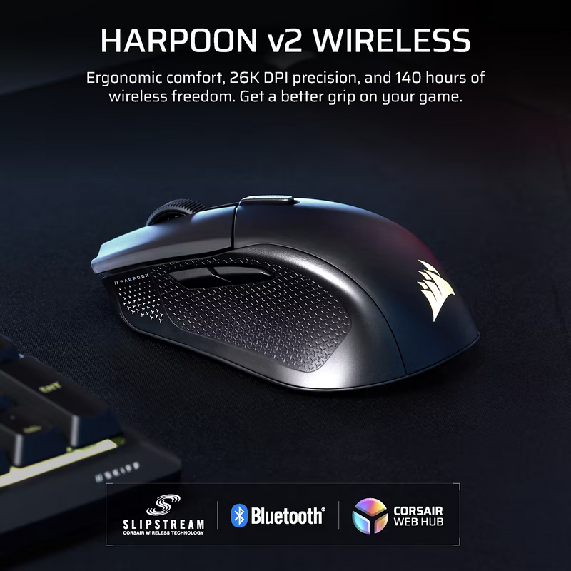 Corsair HARPOON v2 Wireless Gaming Mouse - Black