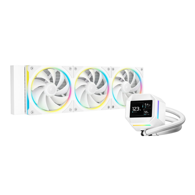 DeepCool LM360 ARGB 360mm liquid CPU cooler, white