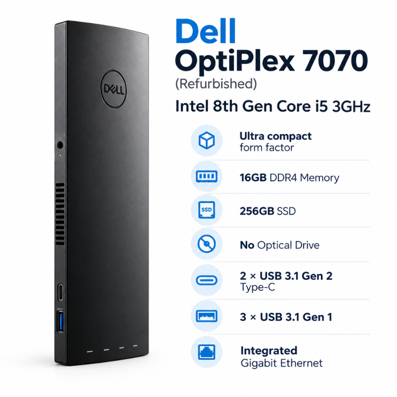 Dell OptiPlex 7070 Ultra Refurbished Desktop PC