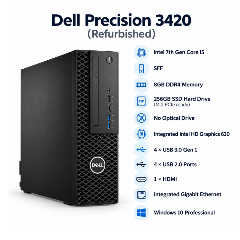Dell Precision 3420 SFF Refurbished Desktop PC