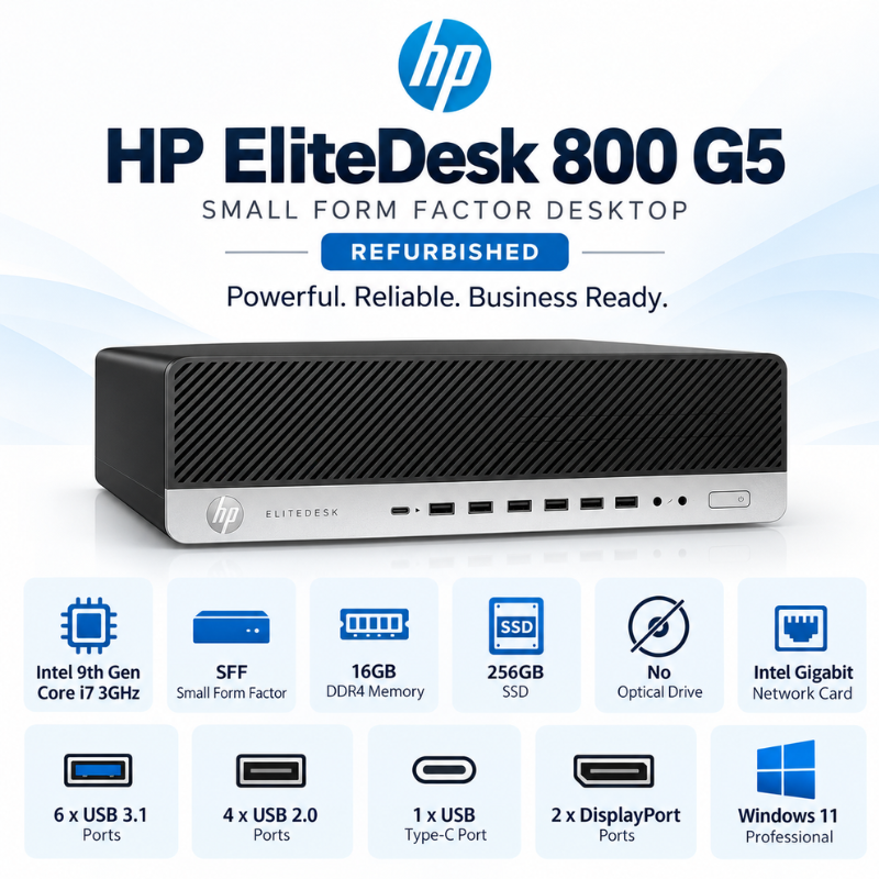 HP EliteDesk 800 G5 SFF Refurbished Desktop PC