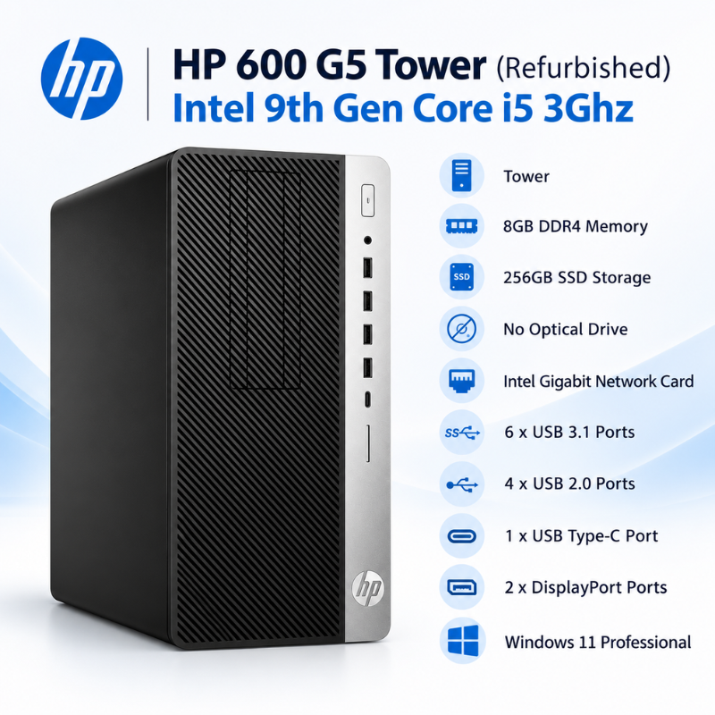 HP Pro Tower 600 G5 Refurbished Desktop PC