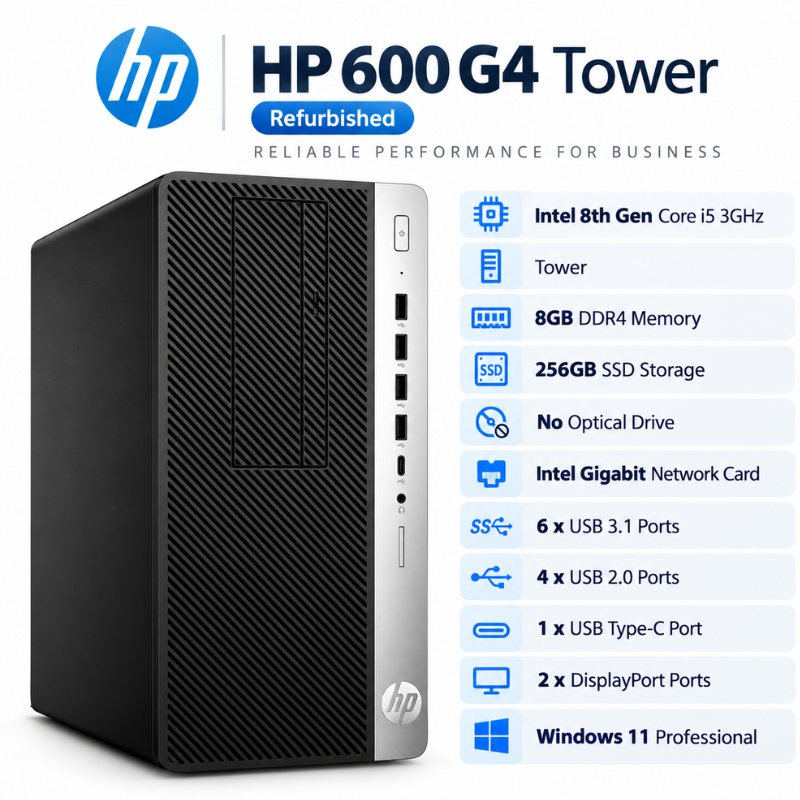 HP Pro Tower 600 G4 Refurbished Desktop PC