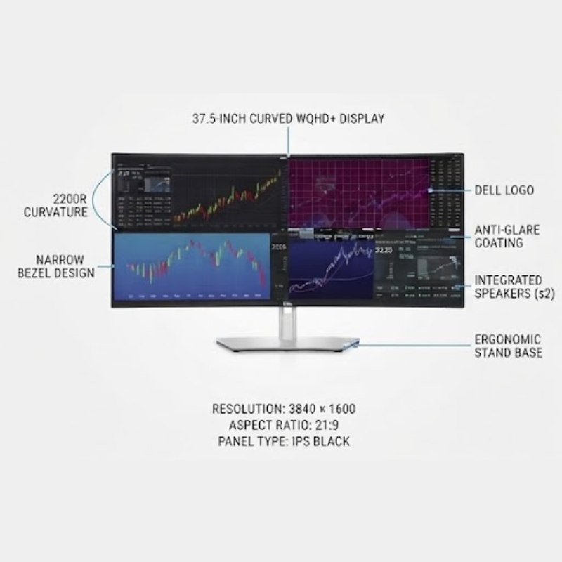 DELL ULTRASHARP 38 U3824DW CURVED USB-C HUB MONITOR