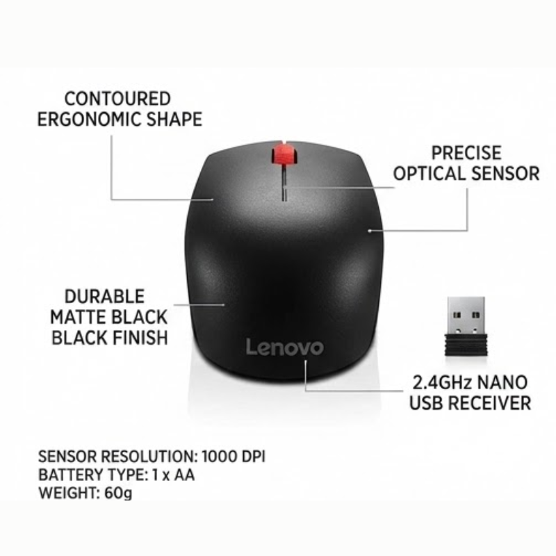 LENOVO ESSENTIAL COMPACT WIRELESS MOUSE