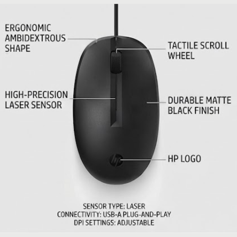 HP 128 LASERWIRED MOUSE