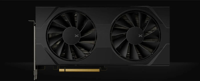 XFX Swift Radeon RX 9060 XT OC 16GB, fan side
