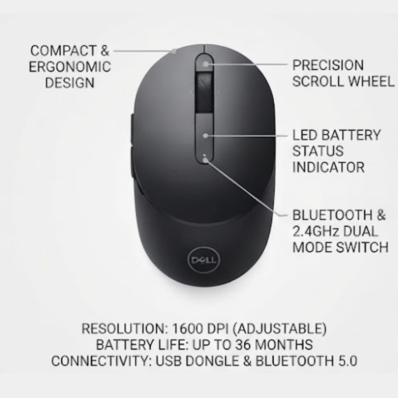 DELL MS3320W MOBILE WIRELESS MOUSE