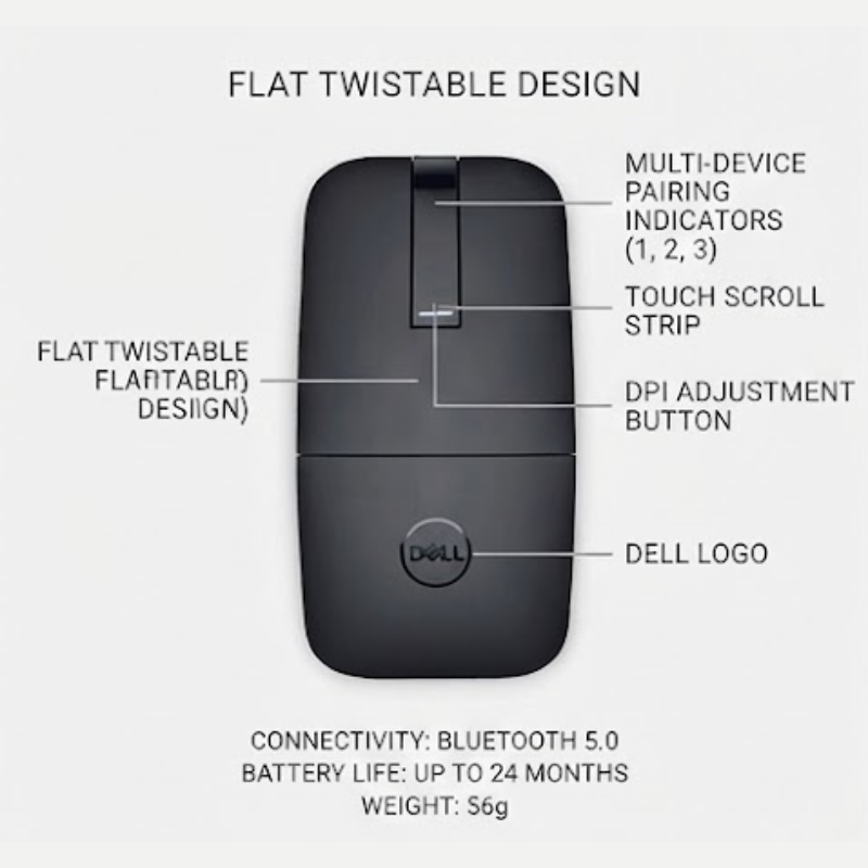 DELL BLUETOOTH TRAVEL MOUSE - MS700