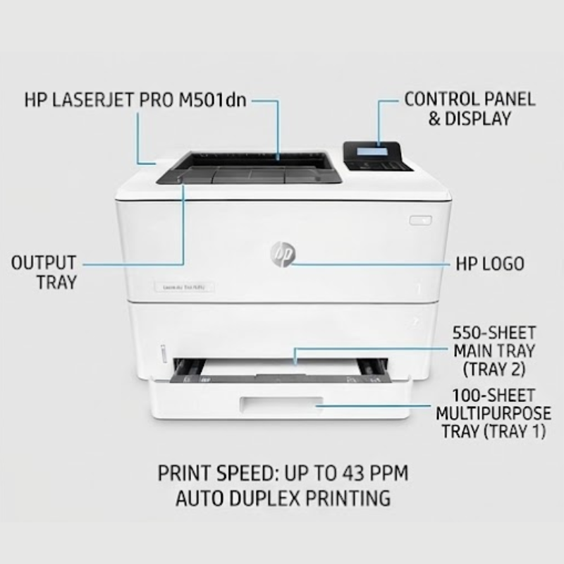 HP LASERJET PRO M501DN MONO PRINTER