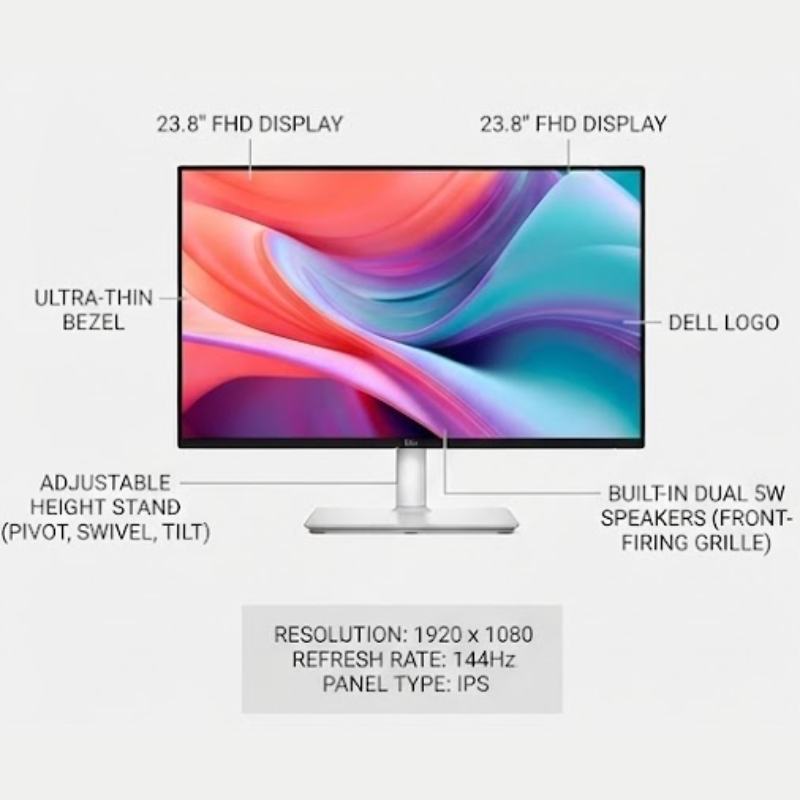 DELL S2425HSM PLUS MONITOR FHD MONITOR