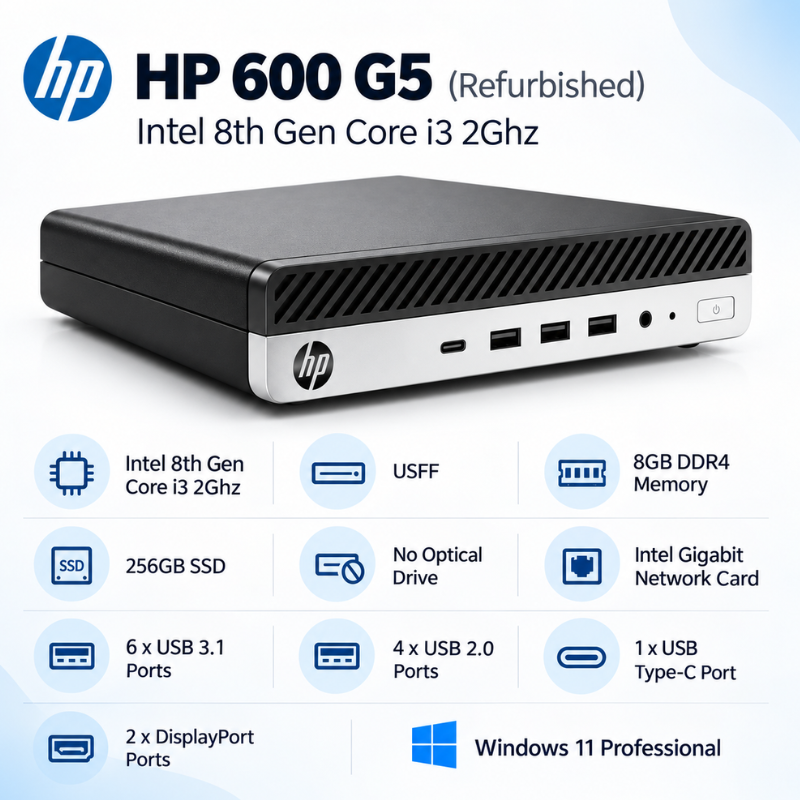 HP 600 G5 USFF Refurbished Desktop Computer