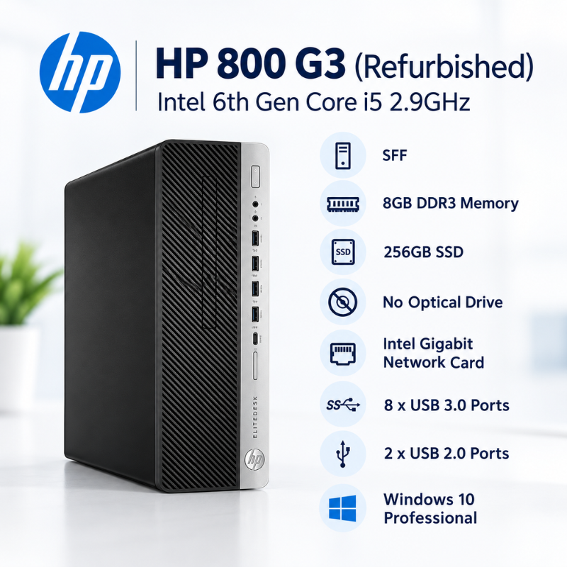 HP EliteDesk 800 G3 SFF Refurbished Desktop PC