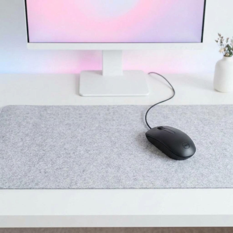 Lifestyle: DELL MS116 OPTICAL MOUSE on a desk (illustrative image; the first photo shows the actual product)