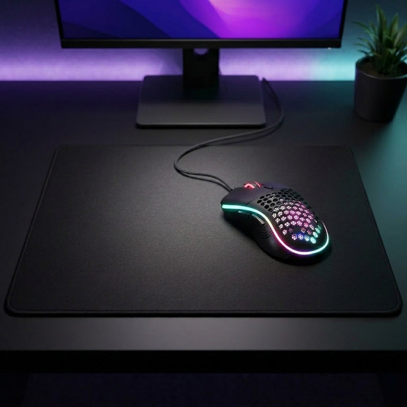 Lifestyle: Gamdias ZEUS M4 RGB Optical Gaming Mouse & Mousepad 2 in 1 Combo on a desk (illustrative image; the first photo shows the actual product)