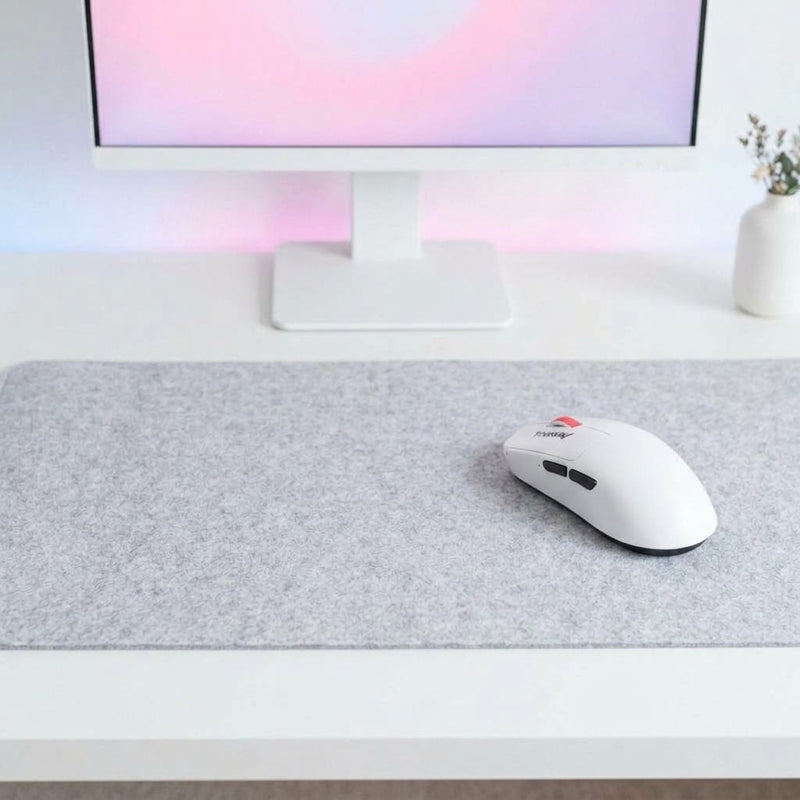Lifestyle: Marvo G997W Monka Prime Wireless Gaming Mouse - White on a desk (illustrative image; the first photo shows the actual product)
