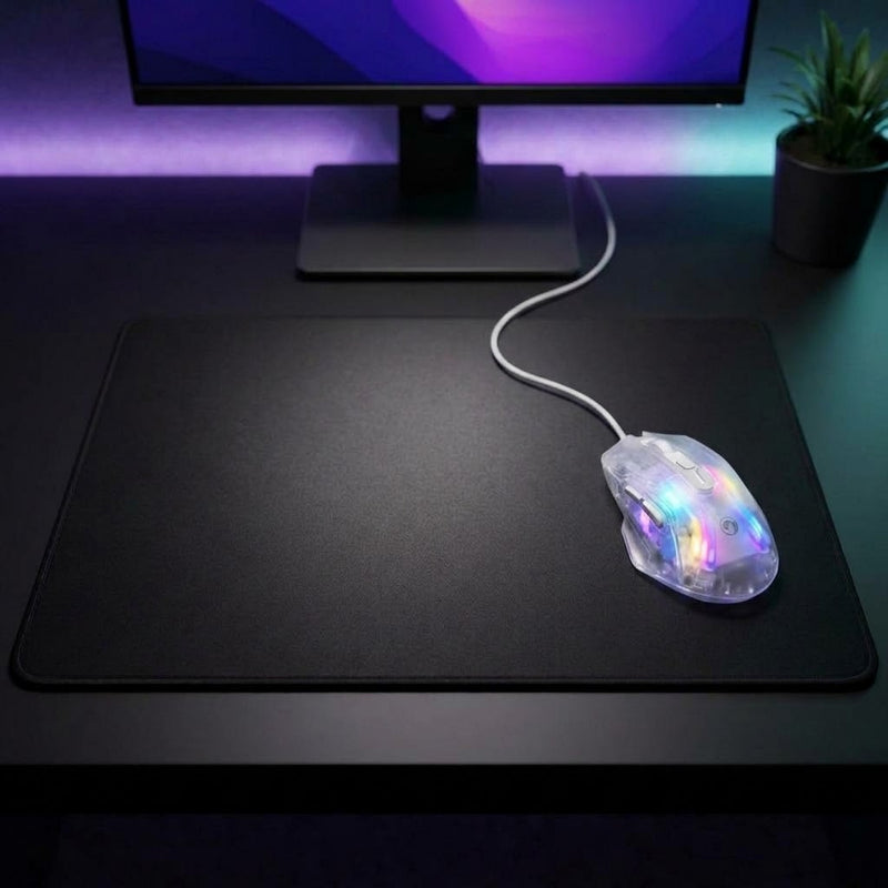 Lifestyle: Marvo M413 Wired Gaming Mouse on a desk (illustrative image; the first photo shows the actual product)