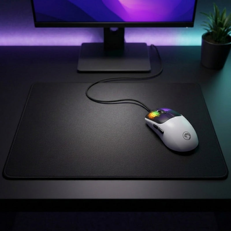 Lifestyle: Marvo M727 Wired Gaming Mouse on a desk (illustrative image; the first photo shows the actual product)