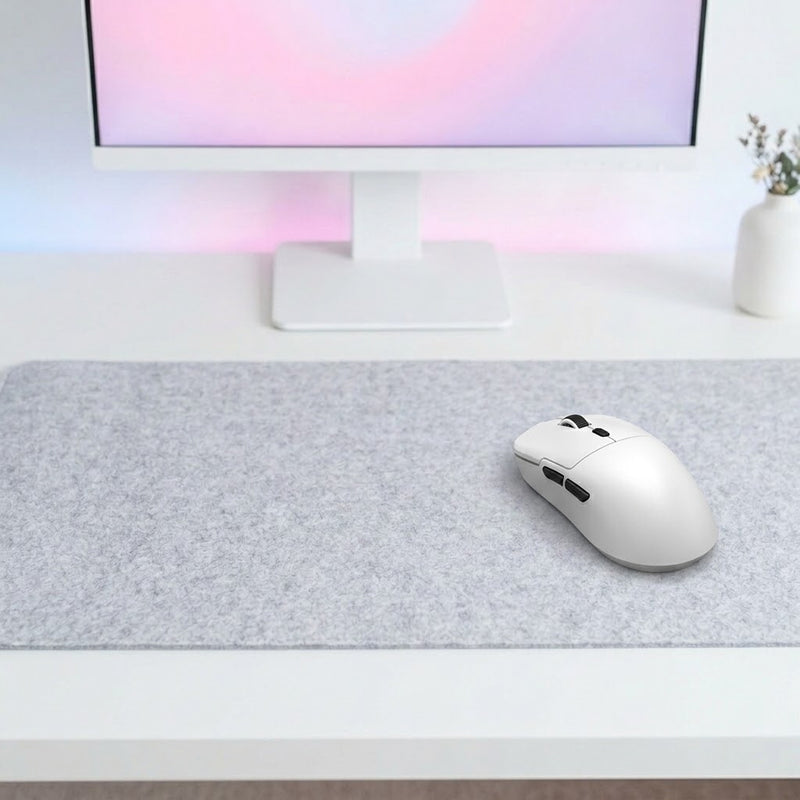 Lifestyle: Marvo Niro 50 G912W Wireless Gaming Mouse - White on a desk (illustrative image; the first photo shows the actual product)