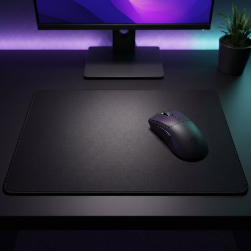 Lifestyle: Razer DeathAdder V3 Pro HyperPolling Wireless Gaming Mouse - Black on a desk (illustrative image; the first photo shows the actual product)