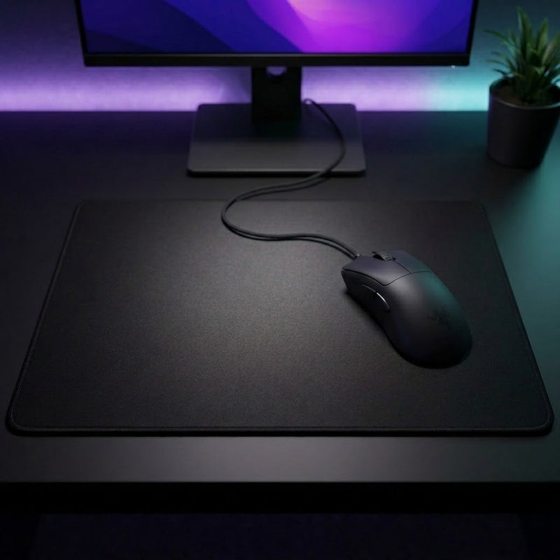 Lifestyle: Razer DeathAdder V3 Wired Gaming Mouse - Black on a desk (illustrative image; the first photo shows the actual product)