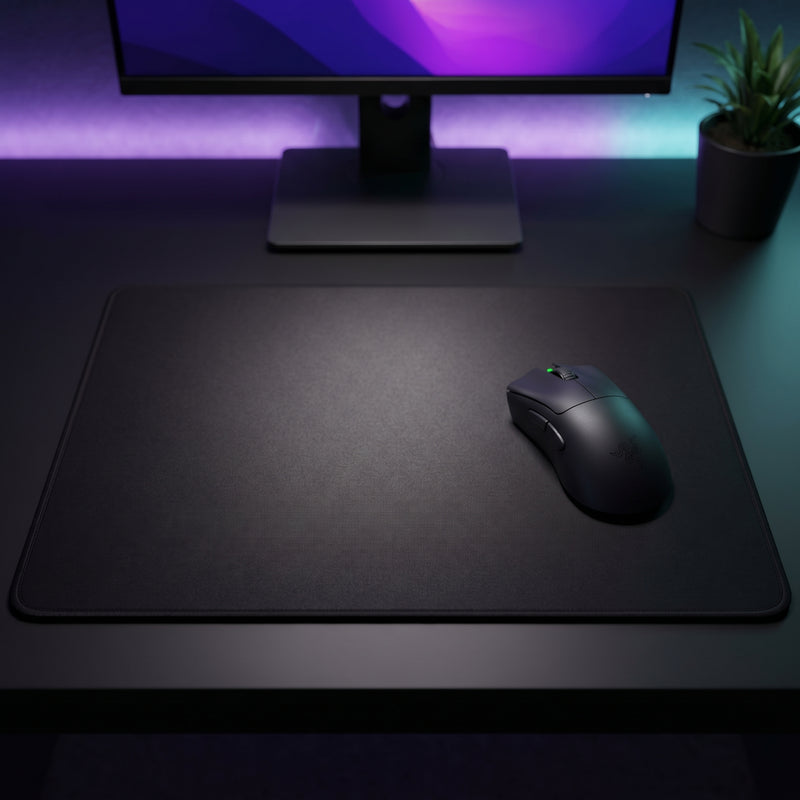 Lifestyle: Razer DeathAdder V4 Pro Wireless Gaming Mouse - Black on a desk (illustrative image; the first photo shows the actual product)