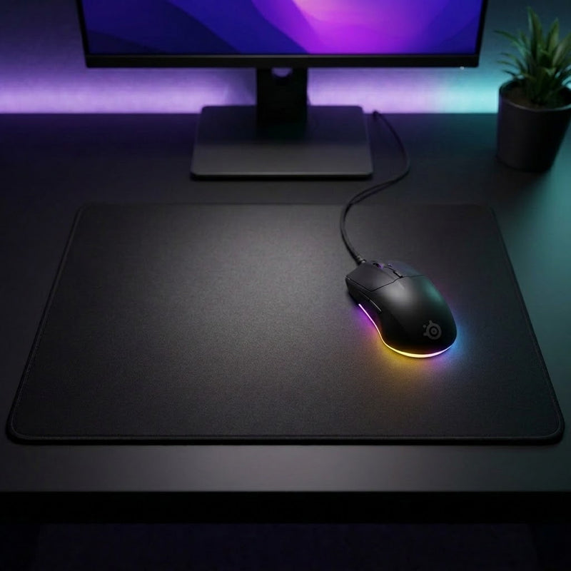 Lifestyle: SteelSeries Rival 3 Gen 2 Gaming Mouse - Black on a desk (illustrative image; the first photo shows the actual product)