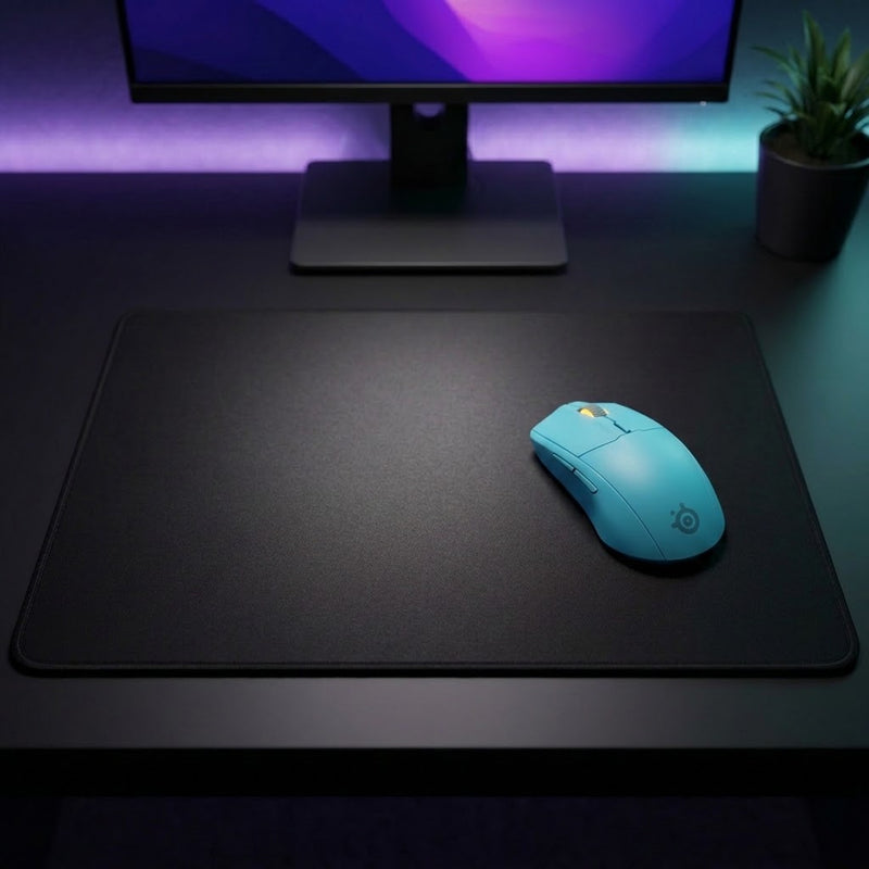 Lifestyle: SteelSeries Rival 3 Gen 2 Wireless Gaming Mouse - Aqua on a desk (illustrative image; the first photo shows the actual product)