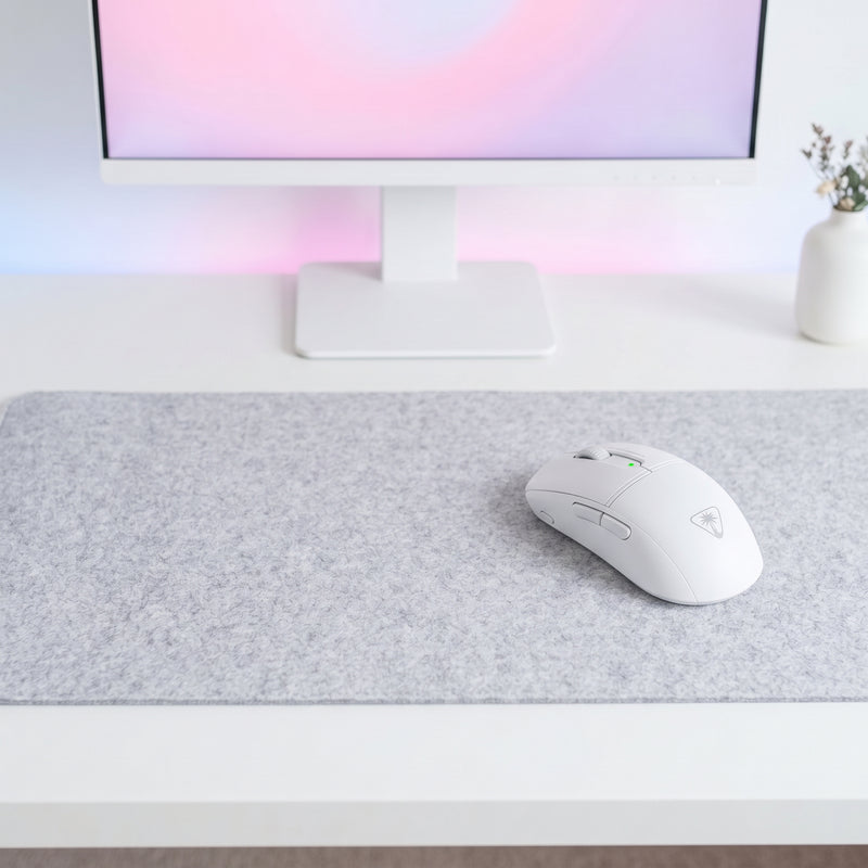 Lifestyle: Turtle Beach Burst II Air Wireless Gaming Mouse - White on a desk (illustrative image; the first photo shows the actual product)