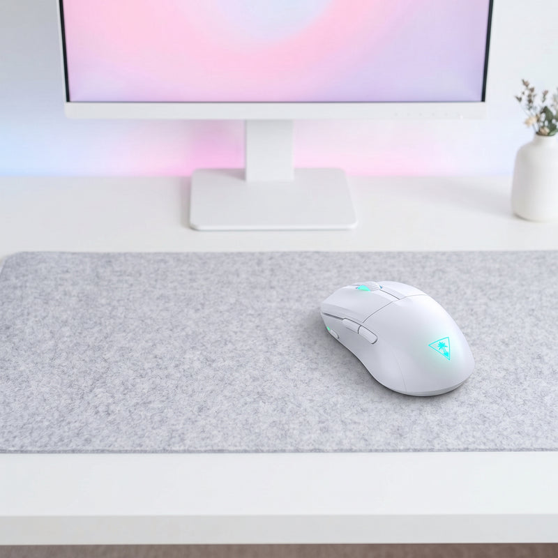Lifestyle: Turtle Beach Pure Air Wireless Gaming Mouse - White on a desk (illustrative image; the first photo shows the actual product)