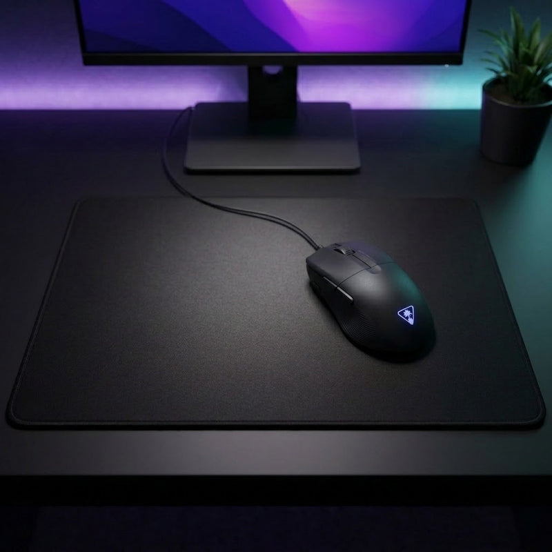 Lifestyle: Turtle Beach Pure SEL Gaming Mouse - Black on a desk (illustrative image; the first photo shows the actual product)