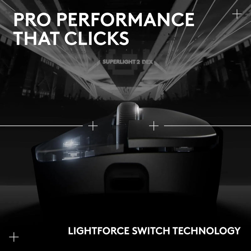 Logitech G Pro X Superlight 2 DEX Wireless Gaming Mouse - Black