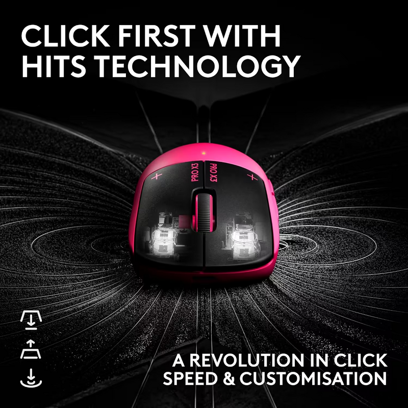 Logitech G PRO X3 SUPERSTRIKE Wireless Gaming Mouse - Magenta Eclipse
