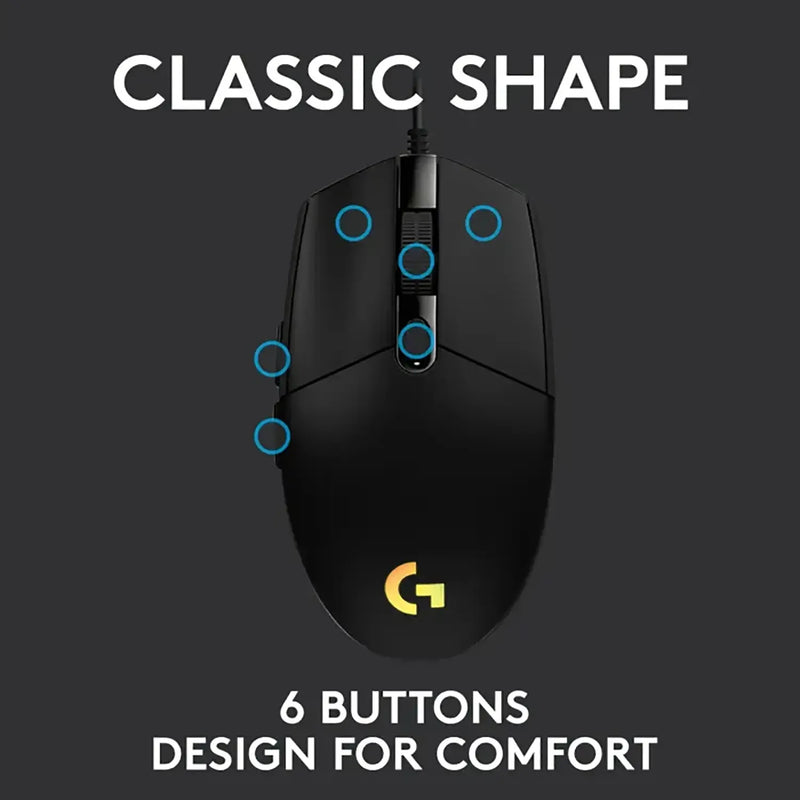 Logitech G203 LightSync Wired RGB Gaming Mouse