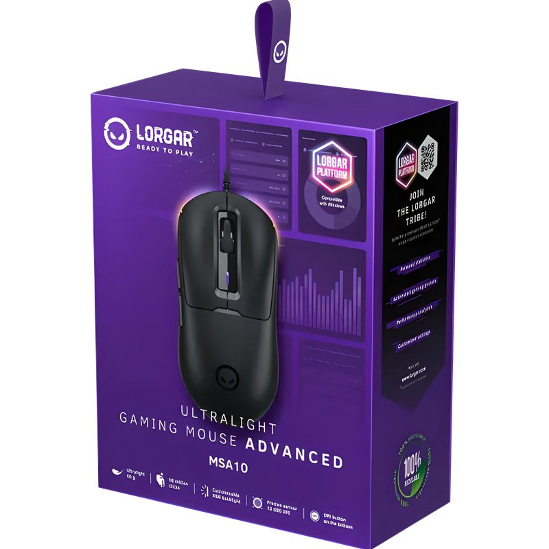 Lorgar MSA10 Wired Gaming Mouse - Black