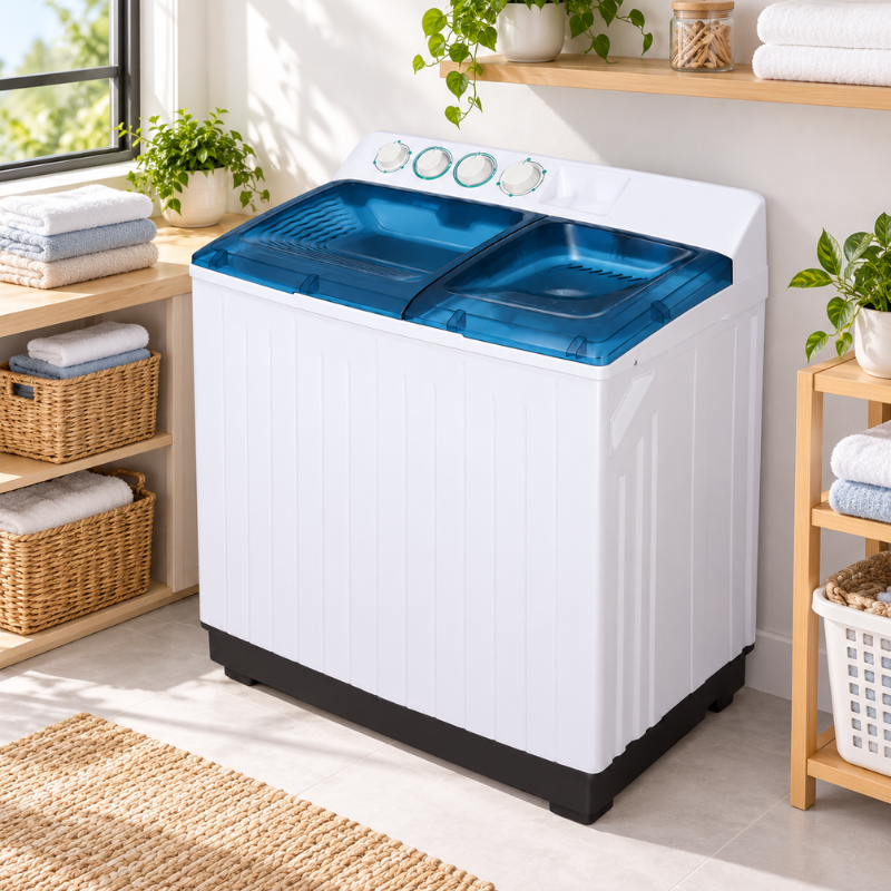 15kg Twin Tub Semi-Automatic Washing Machine – White
