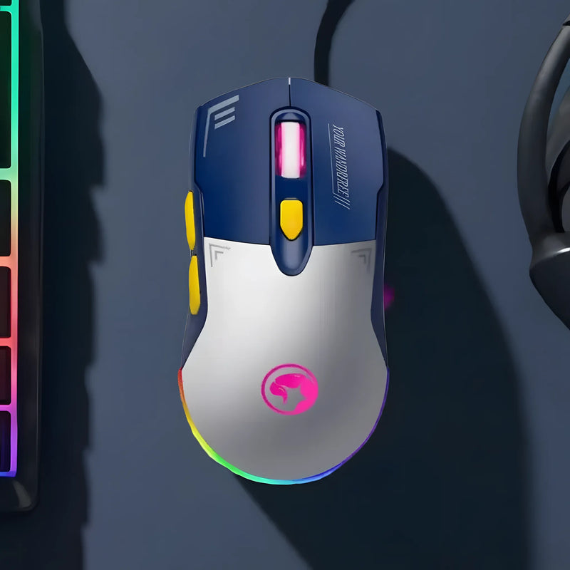 Marvo Duke 20 Dual-Mode Wireless Gaming Mouse - White