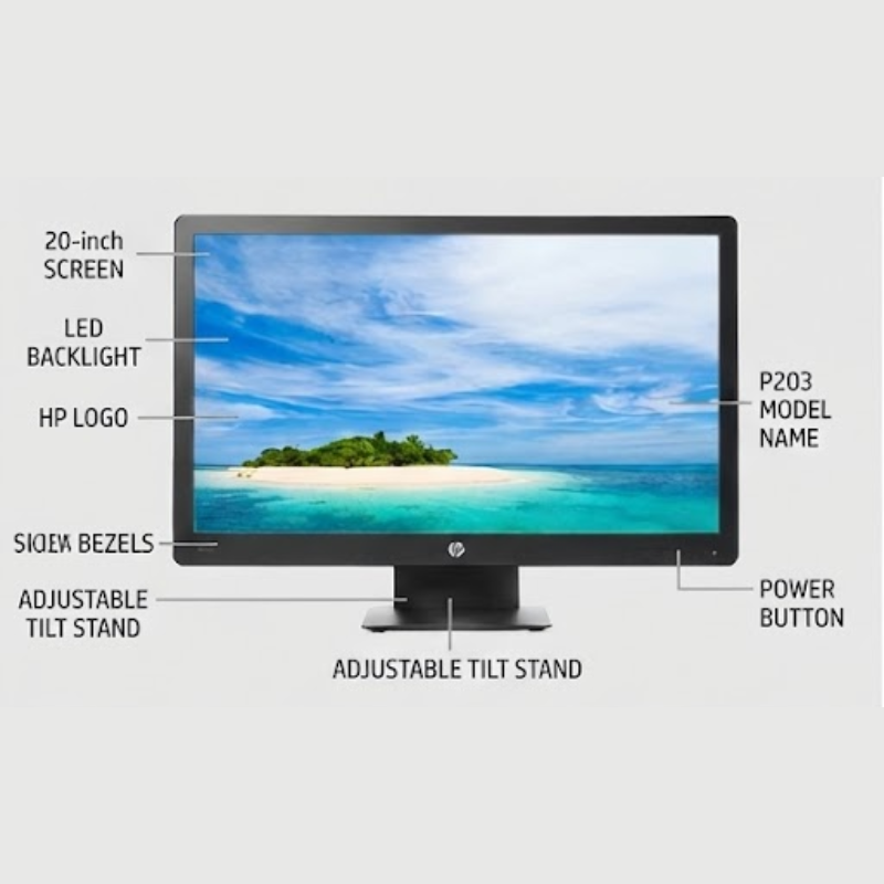 Refurbished HP P203 20-inch LED Monitor