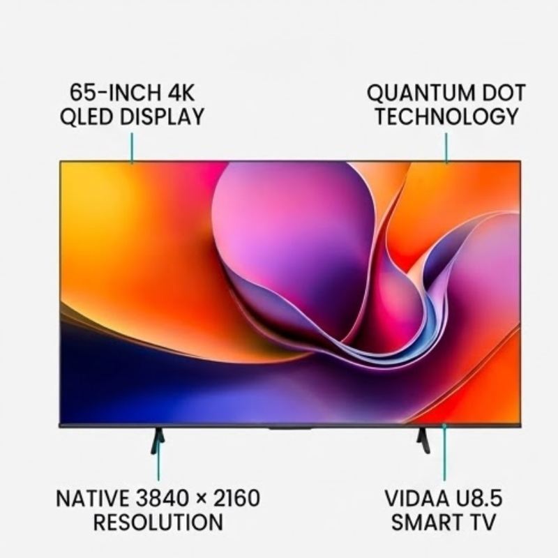 Hisense 65Q6Q 65-Inch 4K QLED VIDAA Smart TV with Dolby Vision