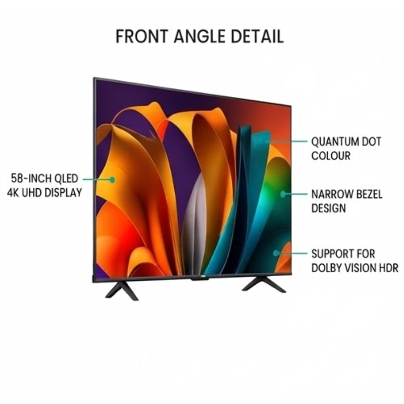 Hisense 58Q6Q 58-Inch 4K QLED VIDAA Smart TV with Dolby Vision