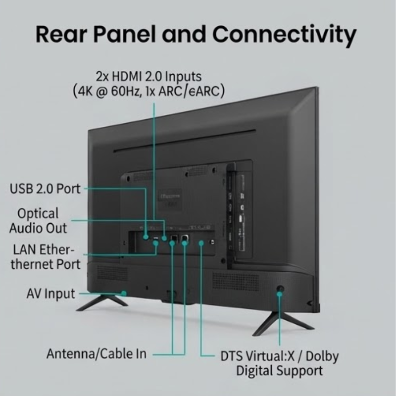 Hisense 50A6Q 50-Inch 4K UHD Smart TV with Dolby Vision