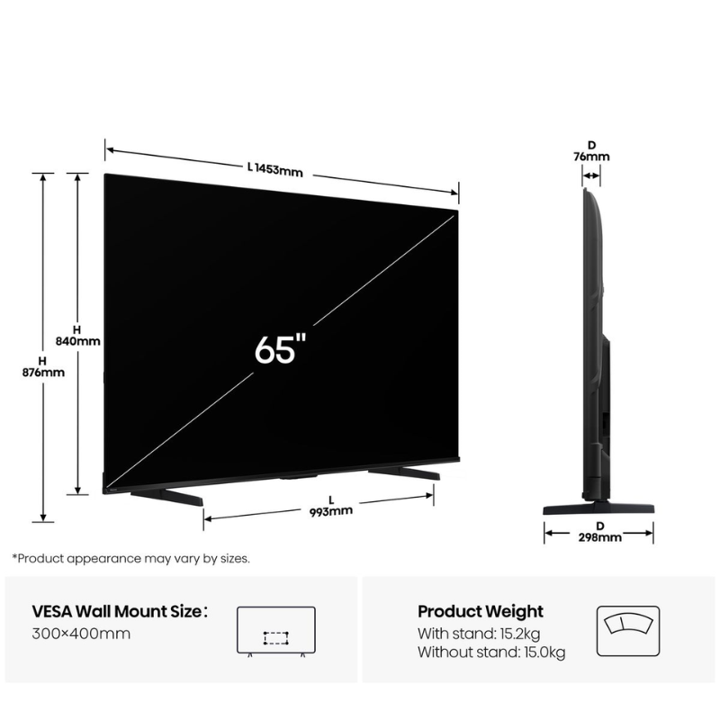 Hisense 65Q6Q 65-Inch 4K QLED VIDAA Smart TV with Dolby Vision
